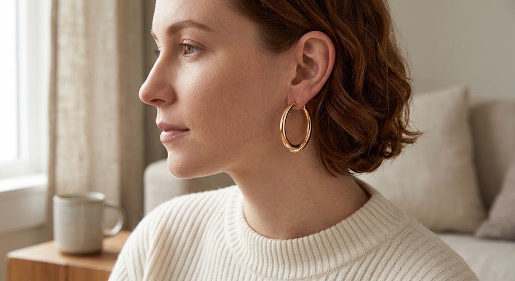 Soft hoop earrings, photo 3